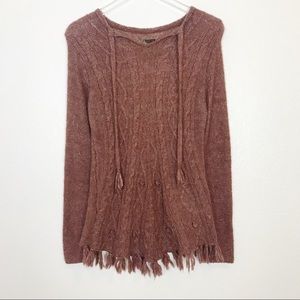 PRANA Shelby Poncho Sweater Rust S